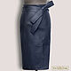 Pencil skirt 'Nina' from straight. leather/suede (any color), Skirts, Podolsk,  Фото №1