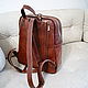Leather backpack (Unisex). Men\\\'s backpack. aleks.berg. My Livemaster. Фото №4
