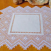 Для дома и интерьера handmade. Livemaster - original item Napkin the mystery of the amphoras lace embroidery linen boho. Handmade.