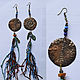 Заказать Серьги-кисти в бохо стиле с  символом женской энергии . ShamanEthnoShop. Ярмарка Мастеров. . Серьги-кисти Фото №3
