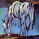 Order The picture of the horse 'At the Waterhole' - oil painting with horses. Multicolor Gallery. Livemaster. . Pictures Фото №3