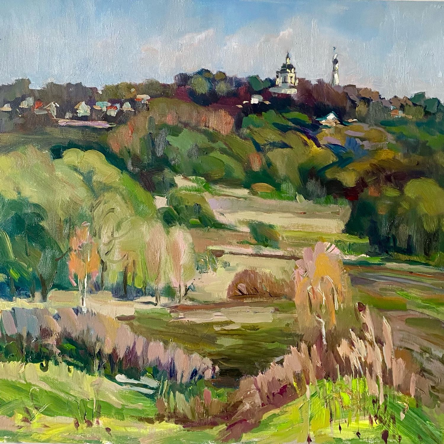 Картина маслом Пейзаж на холсте для интерьера в интернет-магазине на ...