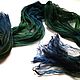 Women's scarf Green blue scarf silk scarf Batik stole to Buy a gift Batik Natasha Sorokina Blue-green stole Tippet silk scarf Beautiful Gift for women Gift for mom Crinkled scarf
