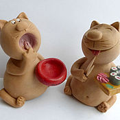Куклы и игрушки handmade. Livemaster - original item Feed the cat!. Handmade.