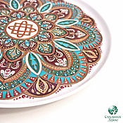 Картины и панно handmade. Livemaster - original item Plates decorative: Pomegranate. oriental stained glass bronze copper. Handmade.