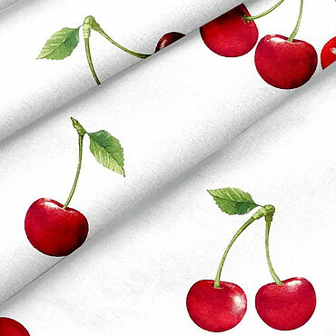 Для дома и интерьера ручной работы. Ярмарка Мастеров - ручная работа Комплект постельного белья "Вишни" перкаль. Handmade.
