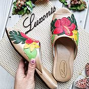 Домашняя обувь "Осенние цветы"