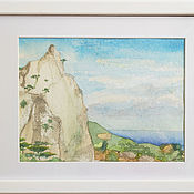 Картины и панно handmade. Livemaster - original item Watercolor painting Mountains and sea. Handmade.