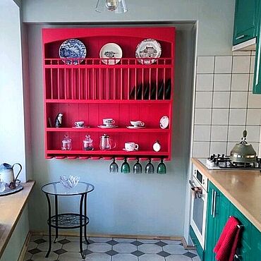 Для дома и интерьера ручной работы. Ярмарка Мастеров - ручная работа Полка (посудник) большая для посуды  кружек банок. Handmade.
