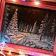 Picture miniature Christmas tree, Festive night, 20h15, oil. Pictures. Valeria. Online shopping on My Livemaster.  Фото №2