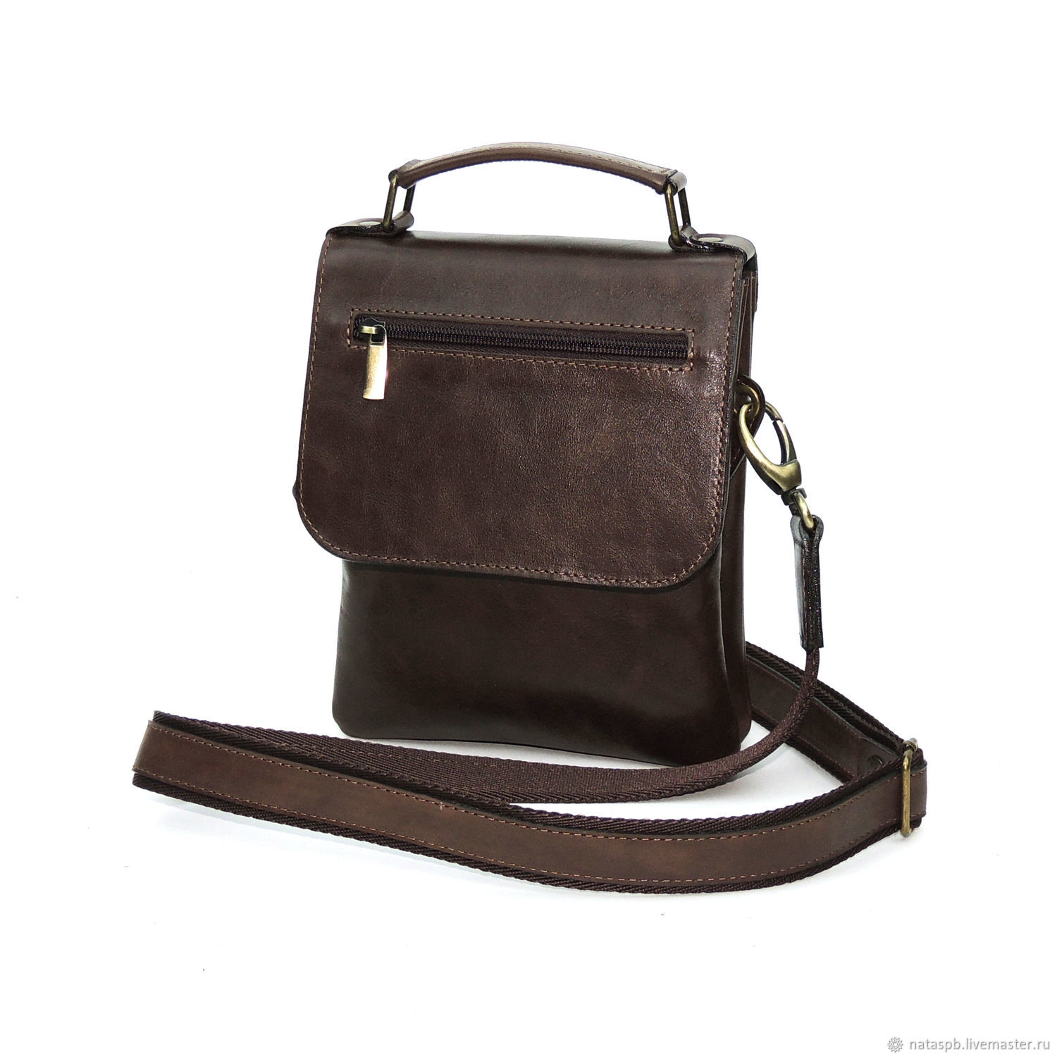 Men's bag: Men's brown Leather Ritchie Bag, Men\'s bag, St. Petersburg,  Фото №1