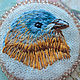 brooch embroidered stitch 'bird of sialia'. Brooches. Dream workshop. Online shopping on My Livemaster.  Фото №2