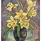 Oil painting still life with daffodils - floral still life. Pictures. Netta Plans. Online shopping on My Livemaster.  Фото №2
