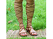 Roman Gladiators Sandals leather with Red Lightning. Sandals. Katorina Rukodelnica HandMadeButik. My Livemaster. Фото №5