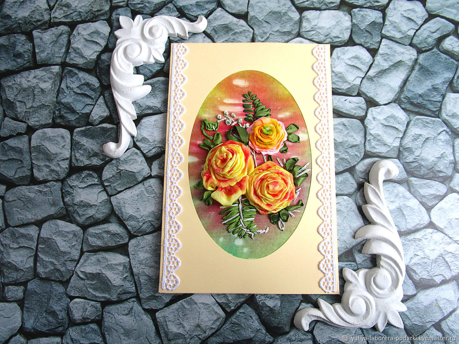 Greeting card Wedding Anniversary Birthday with roses Sonata, Wedding Cards, Nizhny Novgorod,  Фото №1
