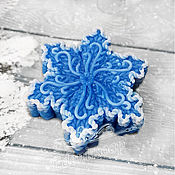 Косметика ручной работы handmade. Livemaster - original item Handmade knitted snowflake soap gift souvenir New Year. Handmade.