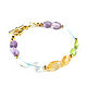 Bracelet made of natural stones amethyst, aquamarine, citrine, peridot, Bead bracelet, Moscow,  Фото №1