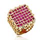 Gold ring with rubies 3,2 ct German Kabirski, Rings, Moscow,  Фото №1