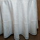Order Tablecloth large diameter linen 'Renaissance' white D. .260-300. flax&lace. Livemaster. . Tablecloths Фото №3