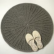 Для дома и интерьера handmade. Livemaster - original item Carpets: Round Knitted Bounty Bathroom Cord Mat. Handmade.