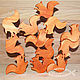 Educational toy balance wheel `Gatherings at the whites`. Consists of 12 squirrels . Wooden toys from Grandpa Andrewski.
