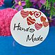 Наклейка handmade с сердечками, Этикетки, Москва,  Фото №1