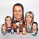 Family portrait on a nesting doll, Dolls1, Moscow,  Фото №1