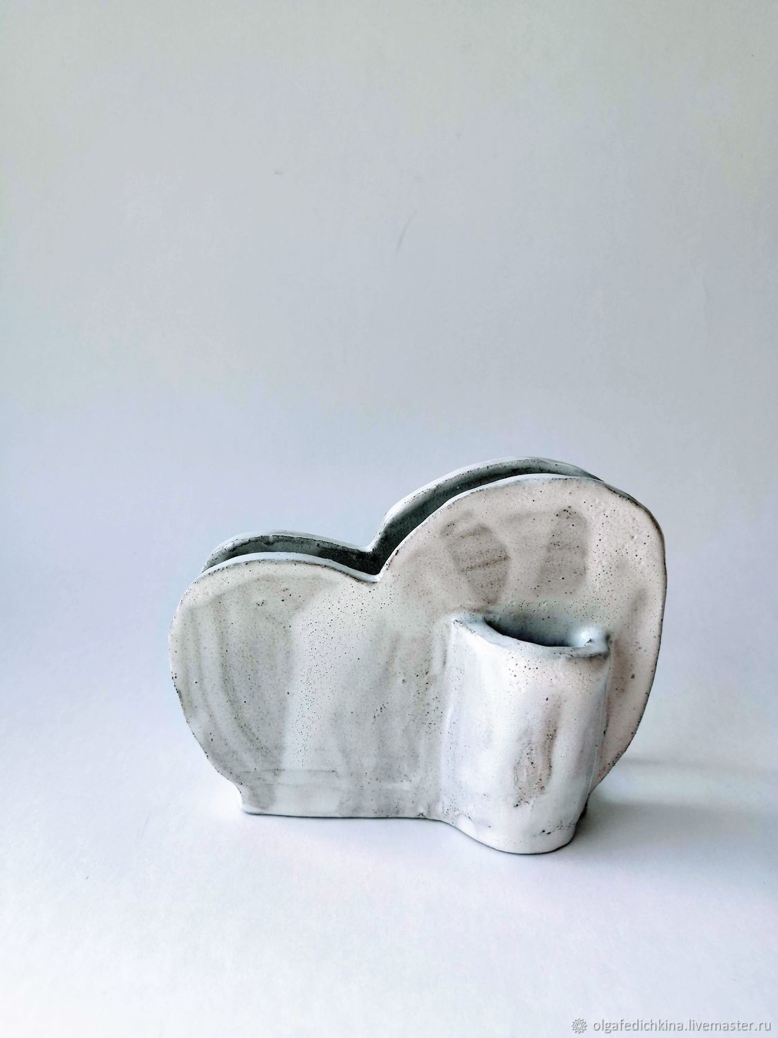 Белая керамическая салфетница в форме сердца в интернет-магазине ...