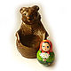 Order Tumbler Dashenka (with a clink) and a bear. matrioska (mir-matrioshki). Livemaster. . Figurines in Russian style Фото №3