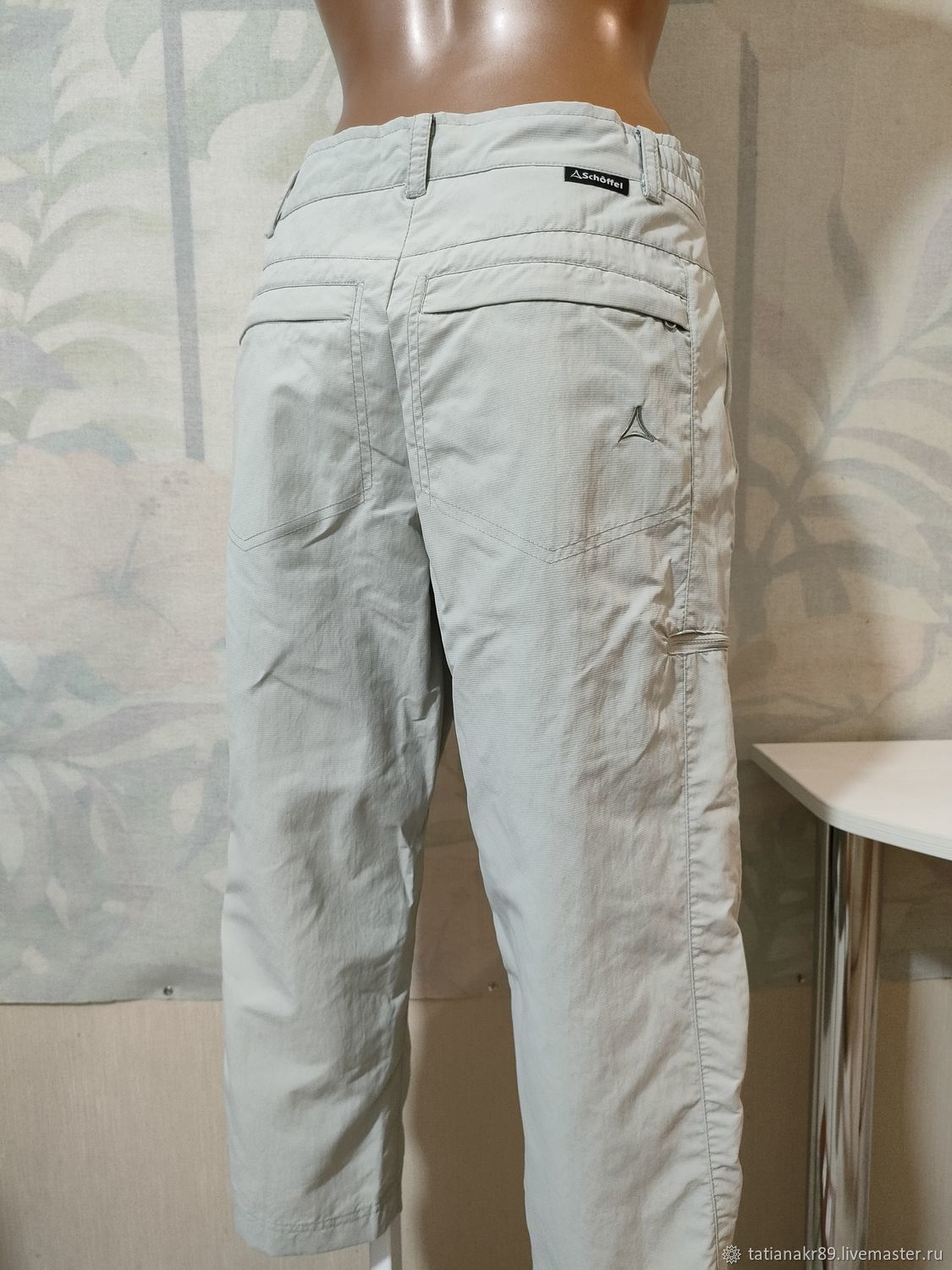 Винтаж: 44 Schoffel серые женские брюки-капри в поход в интернет-магазинеЯрмарка Мастеров по цене 1900 ₽ – T4QZ6RU