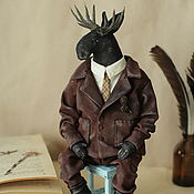 Куклы и игрушки handmade. Livemaster - original item interior doll: moose .. Handmade.