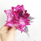 Украшения handmade. Livemaster - original item Brooch made of silk rose 