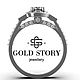 Золотое кольцо с бриллиантами. Кольца. Максим и Сергей Власенко (gold-story). Ярмарка Мастеров.  Фото №4