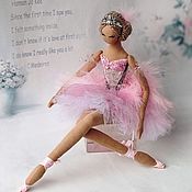 Куклы и игрушки handmade. Livemaster - original item Ballerina Doll made of Pink Sunset Fabric. Handmade.