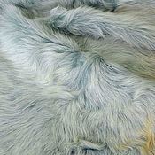 Материалы для творчества handmade. Livemaster - original item Natural fur - Sea-green Tuscany with gray hair. Handmade.