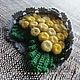 Brooch knitted Bouquet-boutonniere Mimosa 1. Brooches. My crochet stories. Online shopping on My Livemaster.  Фото №2