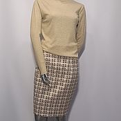 Одежда handmade. Livemaster - original item Women`s jacquard skirt . Knit turtleneck. Handmade.