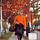Jerseys: Women's knitted sweater in orange color IN STOCK. Sweaters. Kardigan sviter - женский вязаный свитер кардиган оверсайз. My Livemaster. Фото №5
