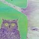 Авторская картина маслом Фиолетовые совы. Картины. Картины настроения. Ярмарка Мастеров.  Фото №4