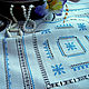 Order Napkin 5 Snowflakes Linen Blue Hand Stitch Embroidery Earrings. EmbroideryINNAI. Livemaster. . Swipe Фото №3