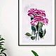 Картина с розами розовыми малиновыми пурпурными красные натюрморт буке, Картины, Москва,  Фото №1