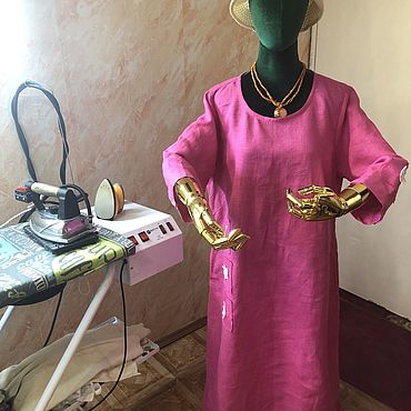 Одежда ручной работы. Ярмарка Мастеров - ручная работа Платье лён бохо.. Handmade.