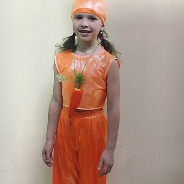 Как сшить платье-костюм морковки для девочки