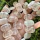 Нить бусин розовый кварц овал с 2мя отверстиями 23*16мм 19см. Бусины. Stone Age beads. Интернет-магазин Ярмарка Мастеров.  Фото №2