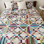 Для дома и интерьера handmade. Livemaster - original item Patchwork bedspread on double bed. Handmade.