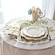 Tablecloth Set table linen in the style of Shabby Chic, Vintage. Tablecloth handmade