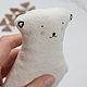Order Toy soft bear white linen 15 cm. SolarisArtis. Livemaster. . Stuffed Toys Фото №3