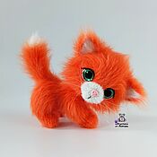Куклы и игрушки handmade. Livemaster - original item Toy fluffy kitten Dac knitted toy made of fluffy yarn. Handmade.