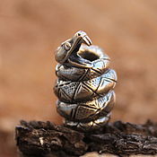 Материалы для творчества handmade. Livemaster - original item Snake bronze bead. Handmade.