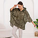 Silk anorak with embroidery green, Blouses, Novosibirsk,  Фото №1